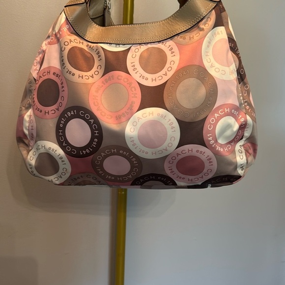 Coach snaphead sateen  Pink and Brown Retro Hobo Bag NWOT - Picture 8 of 16